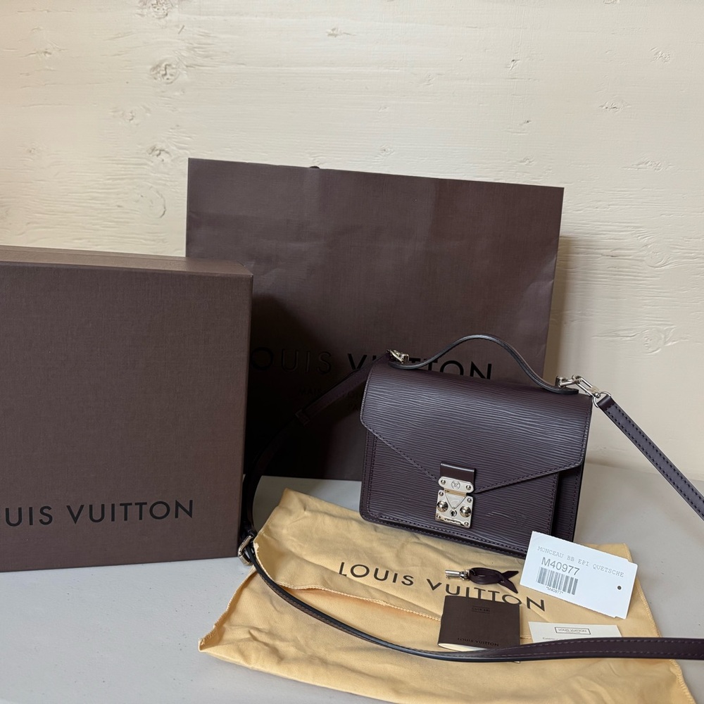Authentic Louis Vuitton  Shoulder Bag with Silver Clasp